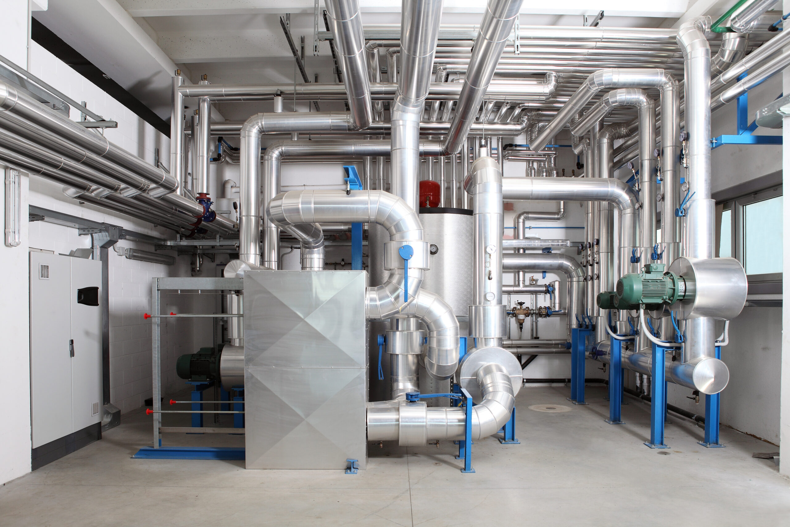 central heating and cooling system control in a boiler room Lifetime of a hot water boiler, Michigan
